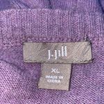 J.Jill cotton hidden snaps long sleeve sweater purple lavender NEW size XL Photo 4