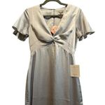 Show Me Your Mumu NWT Size XXS Roman Twist Gown In Silver Luxe Photo 1
