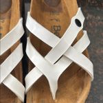 Betula by Birkenstock Vinja White Patent Crisscross Sandals Size 8 Photo 7