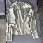 ZARA  Corset Sage Button-Down Shirt Photo 2