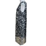 Vince Camuto Black & White Geometric Print High Low Midi A-Line Dress Size M Photo 3