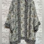 Max Studio  Floral Print Open Front Wide Sleeve Kimono Sz L Photo 0