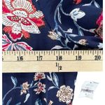 Old Navy Dress Womens Medium Blue Floral Rayon Boho Long Sleeve Mini Keyhole NEW Photo 6