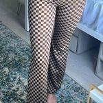 Urban Outfitters brown checkered flare pants Photo 4