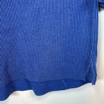 Ariella Women's High Low Long Sleeve Top Royal Blue Shirt Ribbed Stretch Medium Photo 4