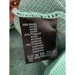 Kris Fashion Womens Medium Long Sleeve Crew Neck Teal Mint Green Stripes Sweater Photo 7