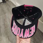 T & T Fashion Cap New York Black & Pink Flat Brim Cap Photo 3