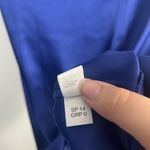 St. John  blue satin drape neck formal dress size 2 Photo 5