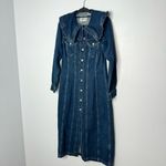 Ganni  X LEVI'S Ruffle-trimmed cotton and hemp-blend denim shirt dress Photo 4