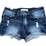 KanCan Women’s 5 26 Dark Wash Destroyed Estilo High Waist Cut Off Jean Shorts Blue Photo 0