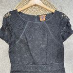 Tory Burch Women’s Silk Bovary Lace Cocktail Dress Shortsleeve Party in Black 4 Photo 4