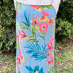 Billabong Night Twist Mini Dress Tropical Floral Teal Surfer Girl Loose Size L Photo 0