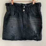 Vervet Super High Rise Distressed Skirt Medium Black Photo 0