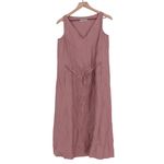 American Giant Women's Linen Tie Dress Size XS Twilight Mauve Made In USA Pink Photo 1