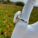 FP Sterling Silver White Enamel & Blue Pavé Stone Ring Photo 4