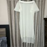 Anthropologie Akemi + Kin Ivory Sarah Knotted Flutter Sleeve Tunic Extra Small Photo 3