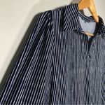 Adrianna Papell Adriana Papell Collared V Neck Knit Top Blouse Quiet Luxury Office Long Sleeve L Photo 2