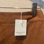 MANGOPOP New  Women’s Faux Suede Brown Skirt Size Medium NWT Photo 2
