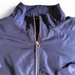 Tommy Hilfiger ommy Hilfiger Women's XL Navy Blue Windbreaker Jacket Full Zip Striped Cuffs Photo 1