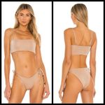 l*space πL*π Rebel Bikini Top ~ Champagne Shimmer Small S NWOT Photo 3