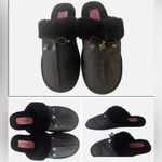 Kate Spade NY Lacey Faux Fur Black Slippers Lightweight Flat Designer Fuzzy 9B Photo 1