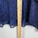 Torrid Babydoll Blouse Womens Size 3X Blue Leopard V Neck Surplice Ruffle Crop Photo 9