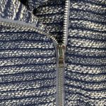 Loft Size M Tweed Knit Jacket Blue Moto Asymmetric Full Zip Long Sleeve Boucle Size M Photo 3