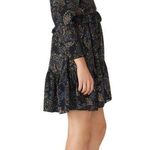 Nicholas Elsie Paisley Ruffle Mini Dress Paisley Long Sleeve Button Front Multi Photo 3