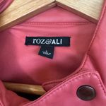Fox & Ali Faux Leather Jacket. Salmon Color. Large. Orange Photo 9