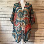 Diosa  Abstract Print Kimono Cardigan Photo 3