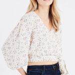 American Eagle NWT  Floral Print Wrap Style Top Photo 0