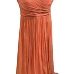 J.Crew Silk Sheer Chiffon Heidi Gown- Pastel Coral Formal Dress-size 2 Photo 2
