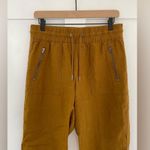 Athleta Cabo Linen Jogger High Rise Ankle Length Toasted Ochre Size 8 *Altered Photo 4