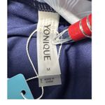 Yonique Swimsuit Set Skirted Bottom Navy White Floral Womens Sz M 14W Tankini Blue Photo 3