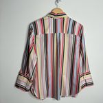 Chico's Chico’s Classic‎ Non Iron Chic Stress Striped Blouse MultiColor Large Chico 2 Photo 1