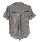 Rag and Bone Luca Striped Pajama Top Womens XS short sleeve100% silk black & white Photo 1