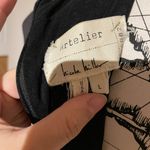 Nicole Miller Dress Solid V Neck draped Rutched Casual Club Shift Sheath L Photo 4