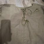 Ulla Johnson Marcelle Olive Cotton Twill Tunic Ruffle Dress 2 Photo 12