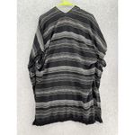 Ann Taylor  Women's Cover Up Black One Size Striped Short Sleeve Boho Fringe Ends Photo 1