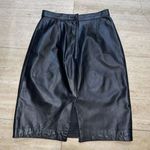 Nordstrom Brass Plum Skirt   Black Genuine Leather womans‎ Sz 3 Photo 1