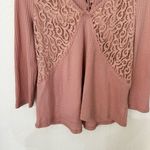 Love, Fire Love Fire Dusty Rose Solid Long Sleeve Waffle lace Knit M Photo 2