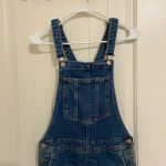 Old Navy EUC | women’s ripped distressed medium wash denim overalls — size 2 Photo 1
