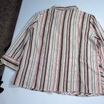 Apt. 9  Stretch Fit Striped Button Down Blouse Photo 3