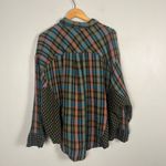 Free People  One Of The Guys Button Down Shirt Sz.M/Green/Double Cloth/Oversized Photo 6