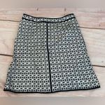 Talbots  Geometric Dots Circle Embroidered Pencil Skirt Black White Size 6 Office Photo 2
