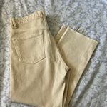 ZARA  woman Beige Straight Jeans Photo 4