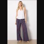 Michael Stars  Sita Embroidered Stripe Cotton Wide Leg Pants S Photo 5