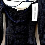 Urban Outfitters NWT  Vida Lace-Back Smocked Top Black Photo 5