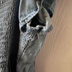 Women's Denim Blue Ruched Blouse from Lone Star Size L Photo 4