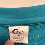 Zyia  Activewear Teal Chill Long‎ Sleeved Perforated Shirt Size Extra Large Photo 1